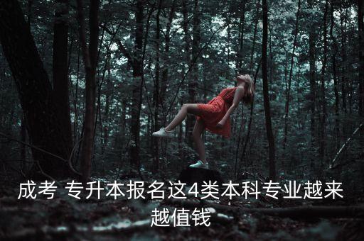 成考 專升本報名這4類本科專業(yè)越來越值錢