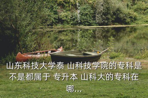 山東科技大學(xué)泰 山科技學(xué)院的專(zhuān)科是不是都屬于 專(zhuān)升本 山科大的專(zhuān)科在哪...