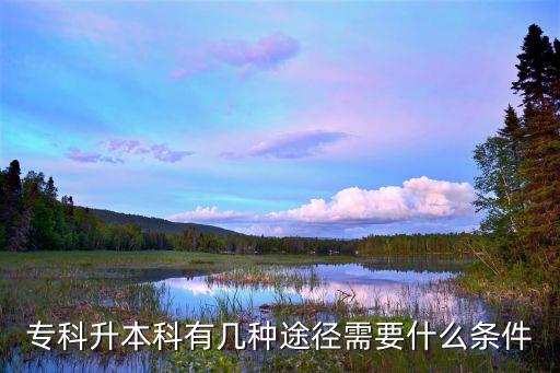 專(zhuān)科升本科有幾種途徑需要什么條件