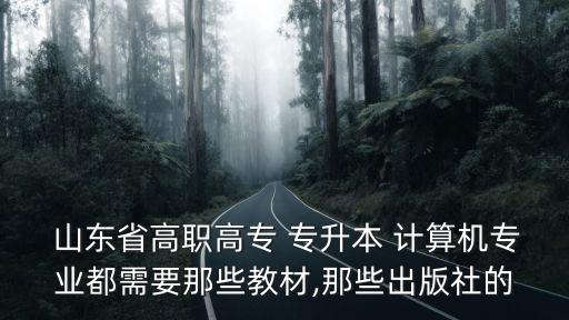  山東省高職高專 專升本 計(jì)算機(jī)專業(yè)都需要那些教材,那些出版社的