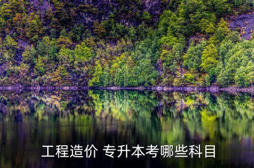  工程造價(jià) 專升本考哪些科目