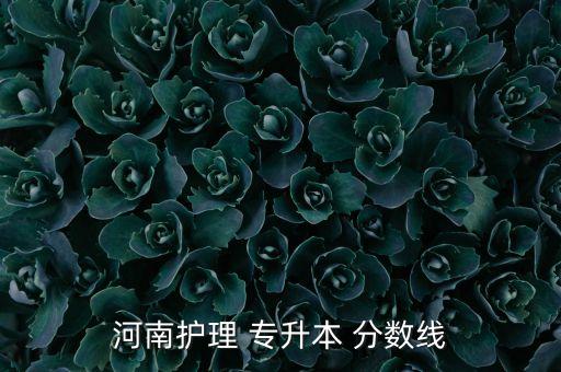 河南護(hù)理 專(zhuān)升本 分?jǐn)?shù)線