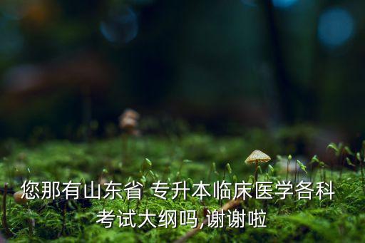 您那有山東省 專升本臨床醫(yī)學(xué)各科 考試大綱嗎,謝謝啦