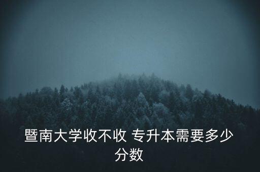 暨南大學成人專升本分數(shù)錄取線