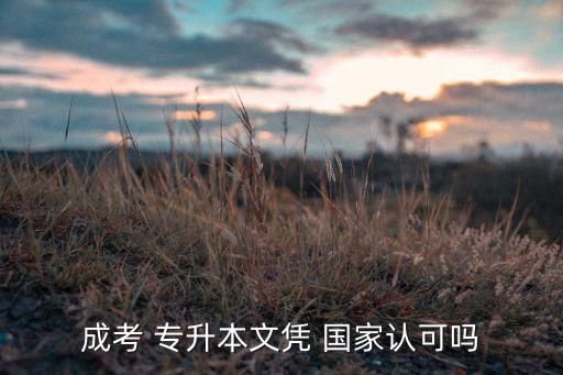 成考 專升本文憑 國(guó)家認(rèn)可嗎