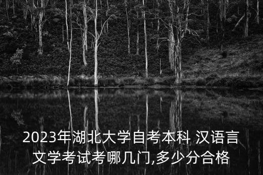 2023年湖北大學(xué)自考本科 漢語(yǔ)言文學(xué)考試考哪幾門,多少分合格