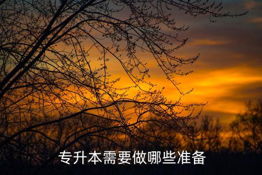  專升本需要做哪些準(zhǔn)備