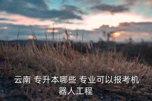  云南 專(zhuān)升本哪些 專(zhuān)業(yè)可以報(bào)考機(jī)器人工程