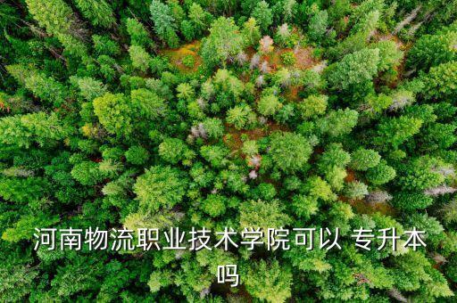  河南物流職業(yè)技術學院可以 專升本嗎