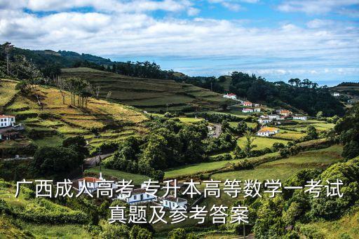 廣西成人高考 專(zhuān)升本高等數(shù)學(xué)一考試真題及參考答案