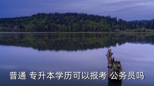普通 專升本學(xué)歷可以報(bào)考 公務(wù)員嗎