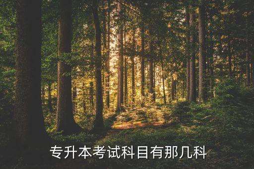  專(zhuān)升本考試科目有那幾科