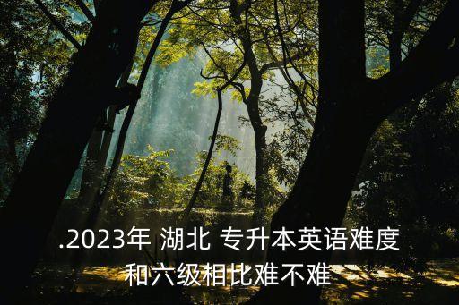 .2023年 湖北 專升本英語難度和六級(jí)相比難不難