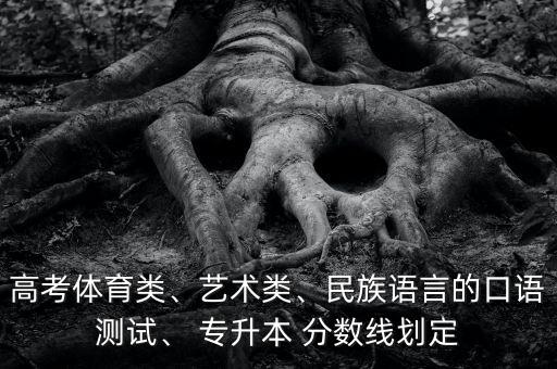 高考體育類、藝術(shù)類、民族語言的口語測試、 專升本 分數(shù)線劃定