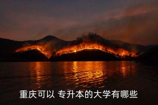 重慶可以 專升本的大學有哪些