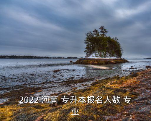 2022 河南 專升本報名人數(shù) 專業(yè)