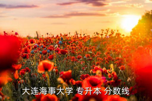 大連海事大學(xué) 專升本 分?jǐn)?shù)線
