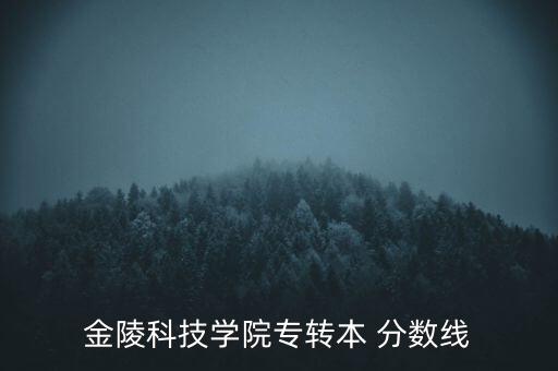 金陵科技學(xué)院專(zhuān)轉(zhuǎn)本 分?jǐn)?shù)線(xiàn)