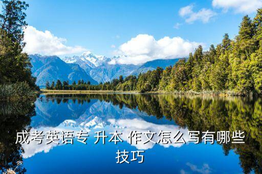 成考英語(yǔ)專 升本 作文怎么寫有哪些技巧