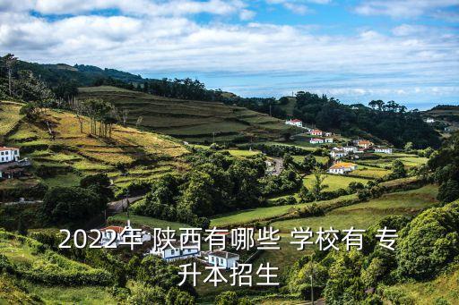 2022年 陜西有哪些 學校有 專升本招生