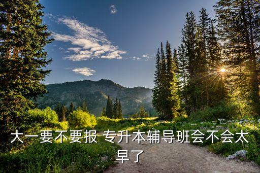 大一要不要報(bào) 專(zhuān)升本輔導(dǎo)班會(huì)不會(huì)太早了