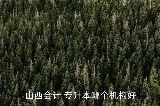  山西會(huì)計(jì) 專升本哪個(gè)機(jī)構(gòu)好