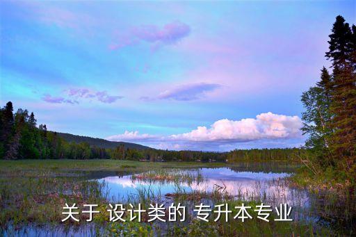 關于 設計類的 專升本專業(yè)