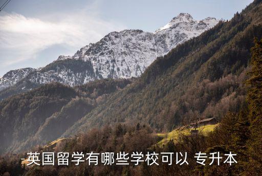  英國留學(xué)有哪些學(xué)?？梢?專升本