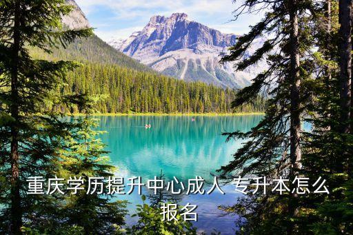  重慶學歷提升中心成人 專升本怎么 報名