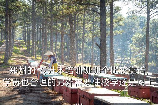 鄭州的 專升本培訓(xùn)班哪個(gè)比較靠譜,學(xué)費(fèi)也合理的另外需要住校學(xué)還是網(wǎng)上...