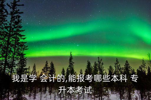 我是學(xué) 會(huì)計(jì)的,能報(bào)考哪些本科 專升本考試