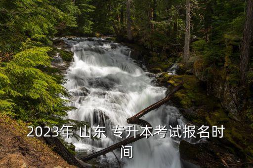 2023年 山東 專(zhuān)升本考試報(bào)名時(shí)間
