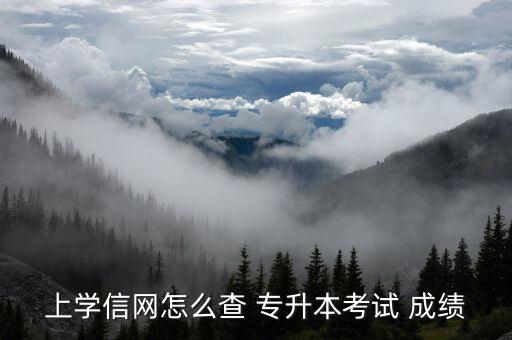 上學(xué)信網(wǎng)怎么查 專升本考試 成績