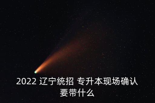 2022 遼寧統(tǒng)招 專升本現(xiàn)場確認要帶什么