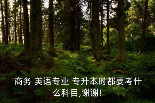 商務(wù) 英語(yǔ)專業(yè) 專升本時(shí)都要考什么科目,謝謝!