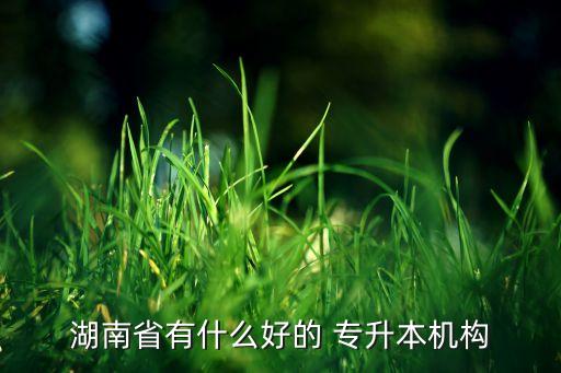 湖南省有什么好的 專升本機構(gòu)