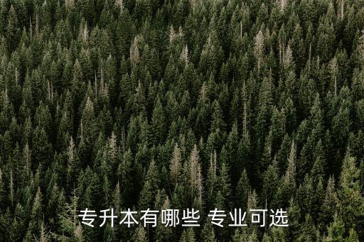  專(zhuān)升本有哪些 專(zhuān)業(yè)可選