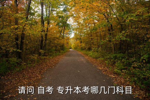 請(qǐng)問(wèn) 自考 專(zhuān)升本考哪幾門(mén)科目