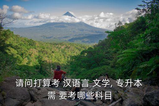 請(qǐng)問打算考 漢語言 文學(xué), 專升本需 要考哪些科目