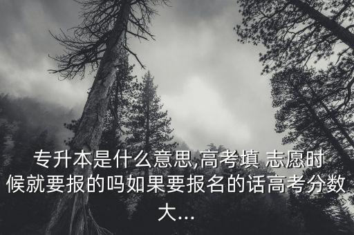 專(zhuān)升本志愿什么意思,河南專(zhuān)升本征集志愿是什么意思