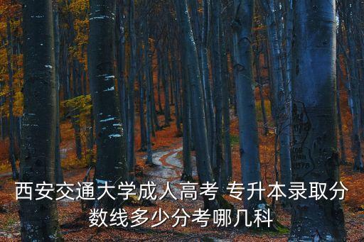 西安交通大學成人高考 專升本錄取分數(shù)線多少分考哪幾科