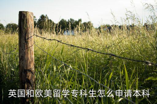  英國和歐美留學(xué)專科生怎么申請本科