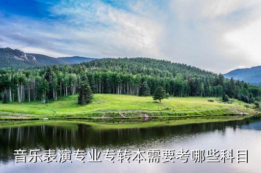 音樂(lè)表演專業(yè)專轉(zhuǎn)本需要考哪些科目