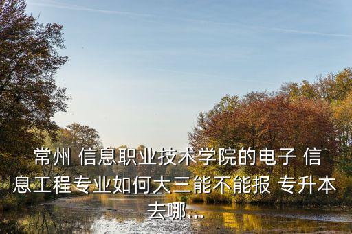  常州 信息職業(yè)技術(shù)學(xué)院的電子 信息工程專業(yè)如何大三能不能報(bào) 專升本去哪...