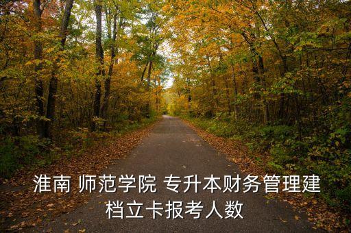  淮南 師范學院 專升本財務管理建檔立卡報考人數
