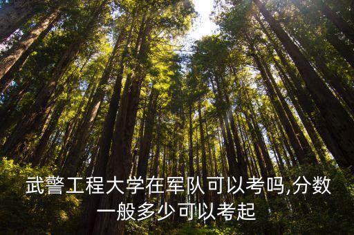  武警工程大學(xué)在軍隊可以考嗎,分數(shù)一般多少可以考起
