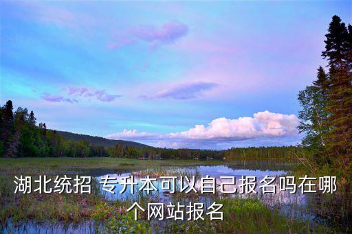 湖北統(tǒng)招 專升本可以自己報(bào)名嗎在哪個(gè)網(wǎng)站報(bào)名