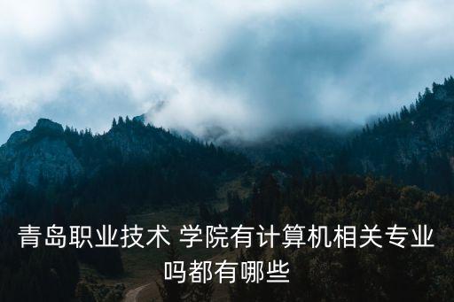 青島職業(yè)技術 學院有計算機相關專業(yè)嗎都有哪些