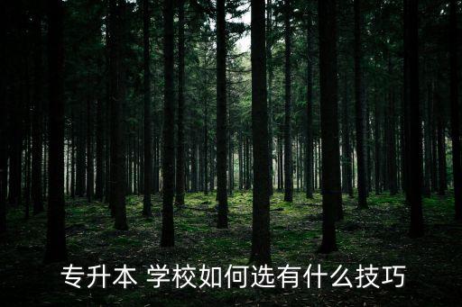  專升本 學校如何選有什么技巧