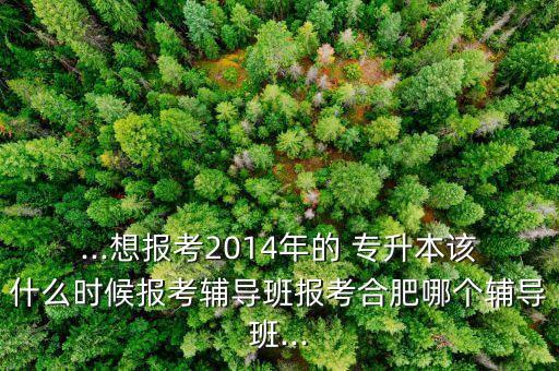 ...想報(bào)考2014年的 專升本該什么時(shí)候報(bào)考輔導(dǎo)班報(bào)考合肥哪個(gè)輔導(dǎo)班...